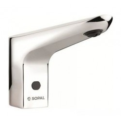 Robinet infrarouge pour lavabo avec pile 6V marque Sopal série Zembretta